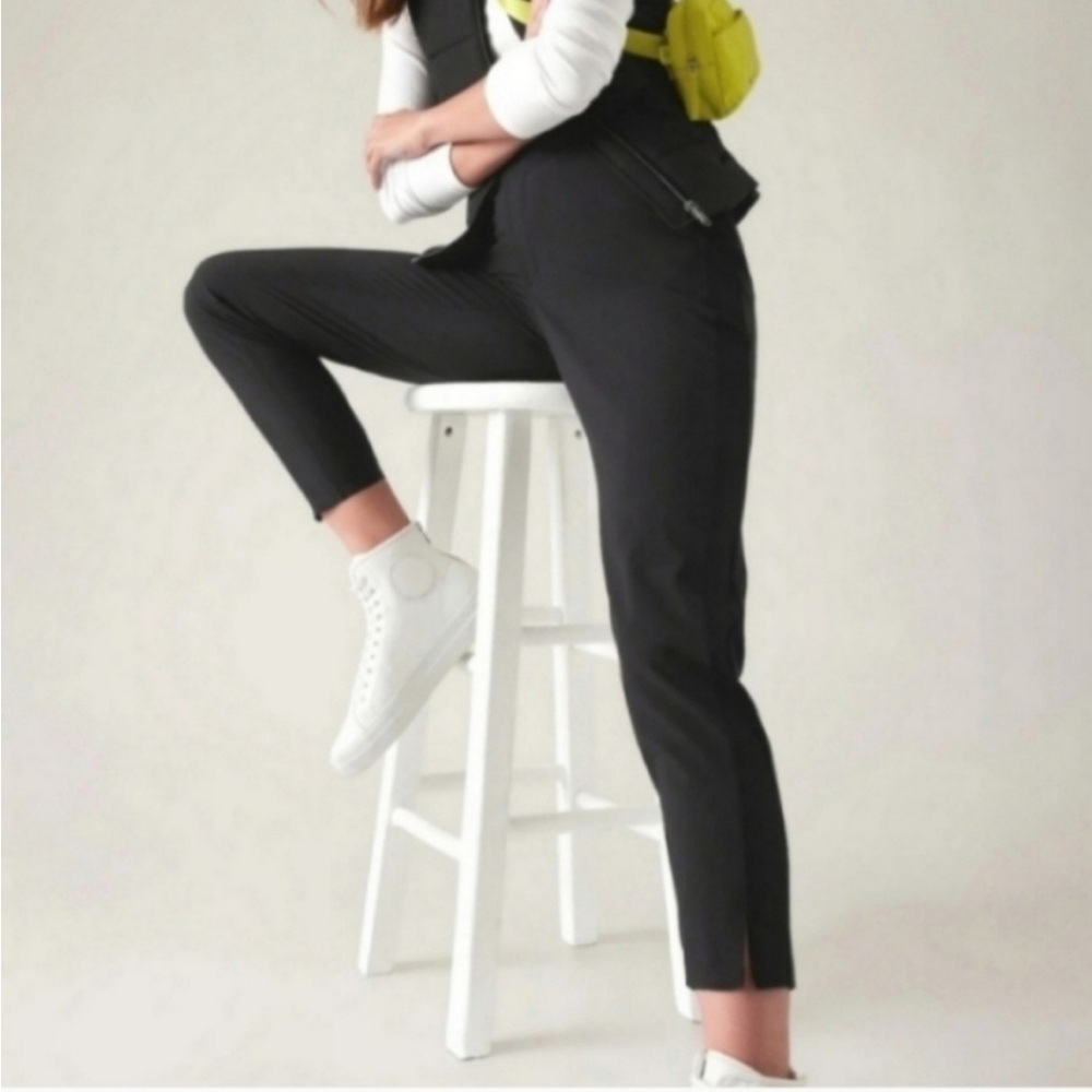Athleta Brooklyn Mid Rise Ankle‎ Pant 16 Black UPF 40